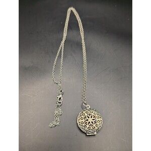 Locket Pendant Aromatherapy Perfume Essential Oil Diffuser Chain Necklace-22-24"
